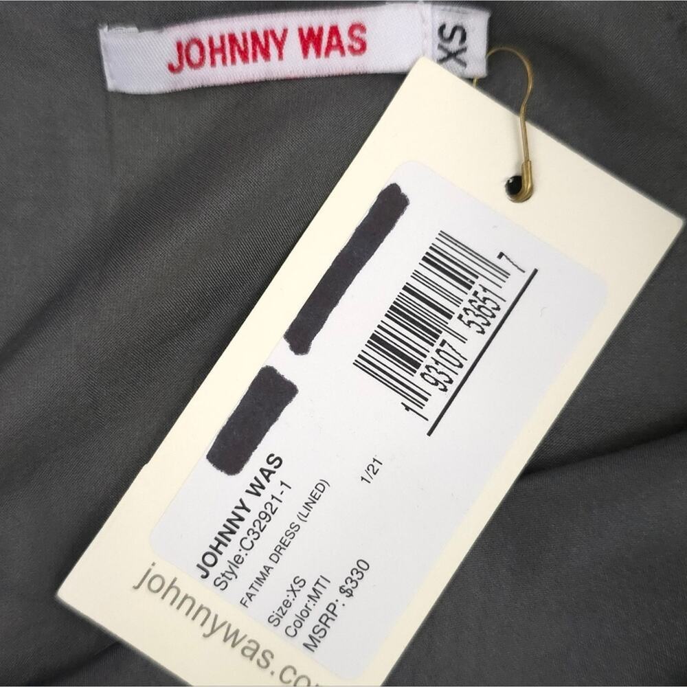 Johnny Was Silk Shift Dress Long Sleeve Floral - Picture 11 of 15